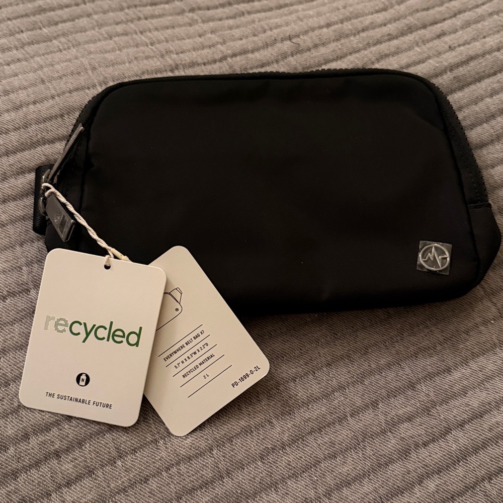 Sleek Black Belt Bag for Men by Pander
